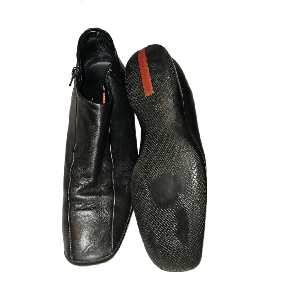 PRADA Men's Leather Slip On Loafers Zip Up Comfort Ankle High Dress Shoe 39 - Picture 8 of 11